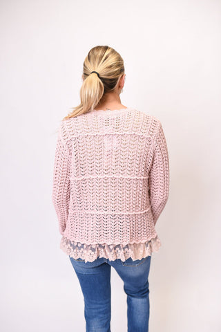 Feminine Touch Cardigan in Pink - Shop Rust & Ruffles