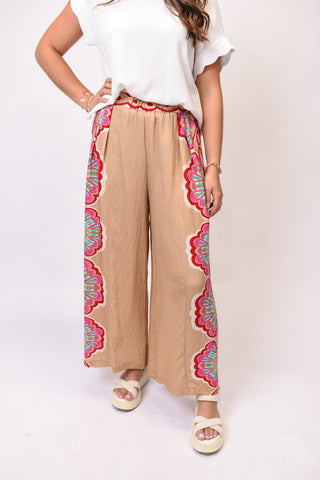 Fiesta Floral Wide Leg Pants - Shop Rust & Ruffles