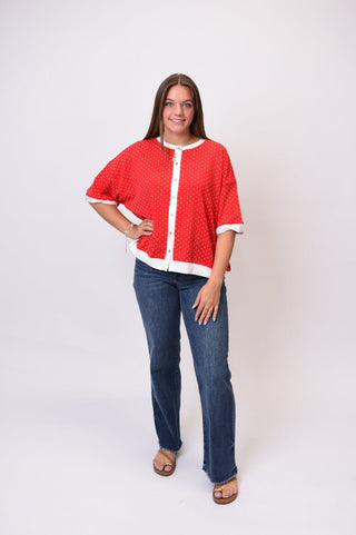 Firecracker Button Front Top - Shop Rust & Ruffles
