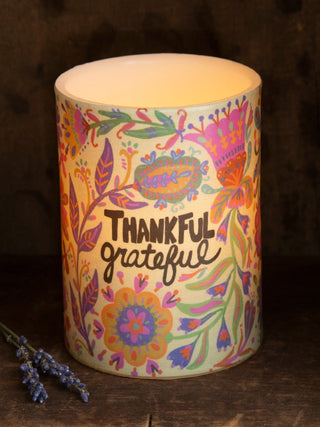 Flameless Candle - Thankful + Grateful - Shop Rust & Ruffles