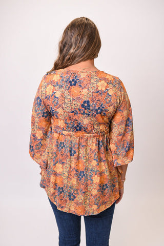 Floral Flame Kaftan Top - Shop Rust & Ruffles