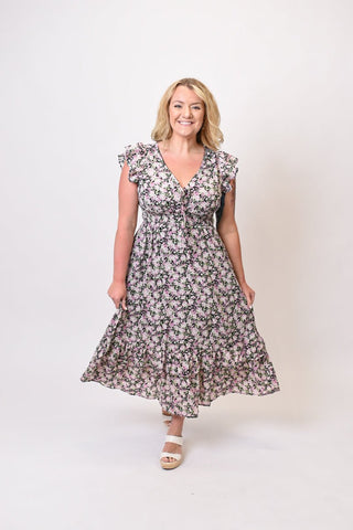 Floral Frenzy Midi Dress - Shop Rust & Ruffles