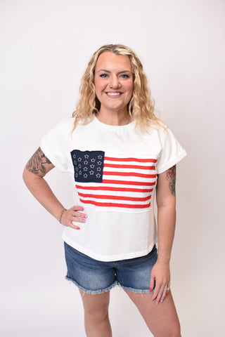 Freedom Flag Patch Tee - Shop Rust & Ruffles