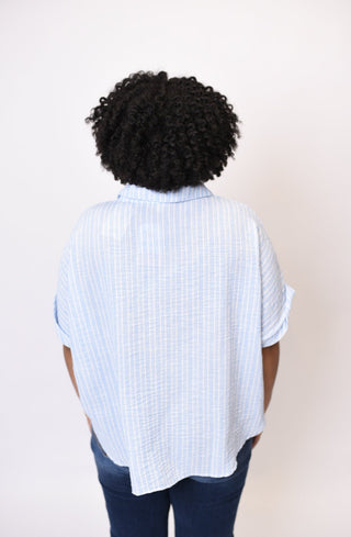 Fresh Air Striped Top in Blue - Shop Rust & Ruffles