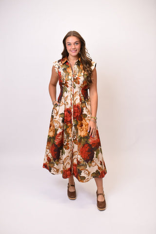 Fresh Start Floral Midi Dress - Shop Rust & Ruffles
