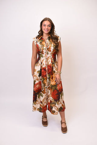 Fresh Start Floral Midi Dress - Shop Rust & Ruffles