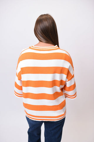 Gameday Stripe Knit Oversized Top - Shop Rust & Ruffles