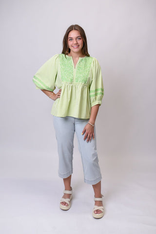 Garden Glow Embroidered Blouse - Shop Rust & Ruffles