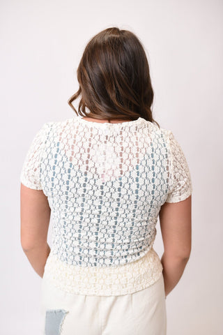 Garden Party Lace Top in Cream - Shop Rust & Ruffles