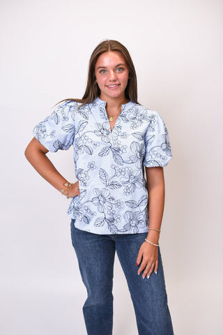 Garden Sketch Blouse - Shop Rust & Ruffles