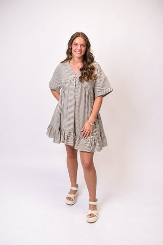 Getaway Striped Mini in Taupe - Shop Rust & Ruffles