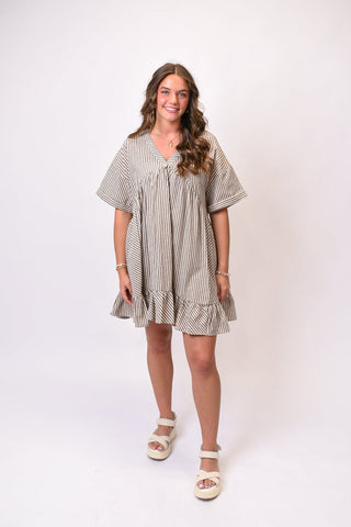 Getaway Striped Mini in Taupe - Shop Rust & Ruffles