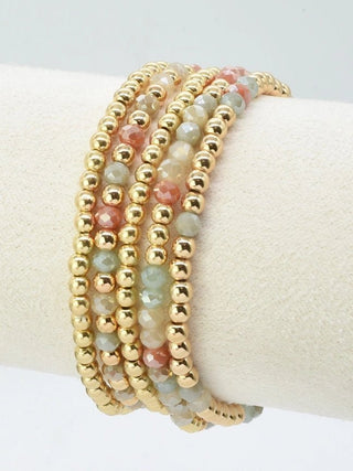 Glass Beaded Bracelet Stack - Garden - Shop Rust & Ruffles