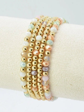 Glass Beaded Bracelet Stack - Sunset - Shop Rust & Ruffles