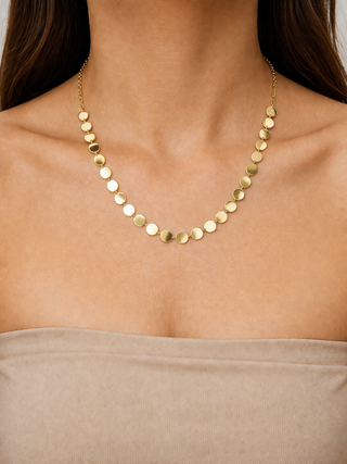 Dreamy Disc Necklace: Gold