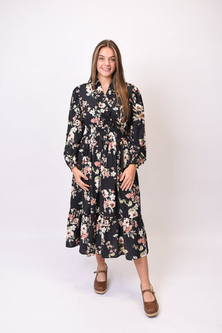 Greenhouse Midi Dress in Black - Shop Rust & Ruffles