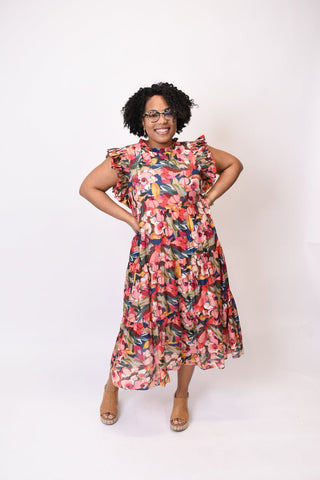Heart Eyes Floral Midi Dress - Shop Rust & Ruffles