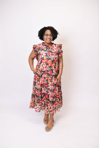 Heart Eyes Floral Midi Dress - Shop Rust & Ruffles