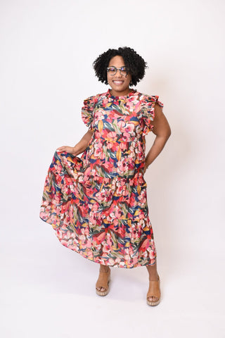 Heart Eyes Floral Midi Dress - Shop Rust & Ruffles