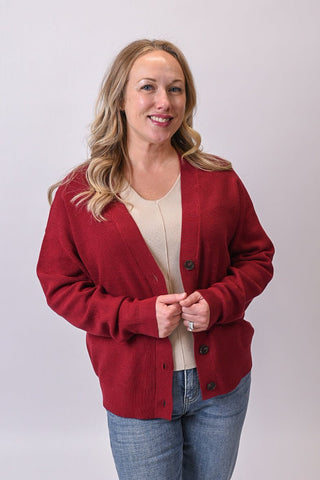 Hearthside Button Front Cardigan - Shop Rust & Ruffles