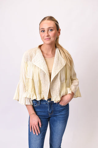 Heirloom Stitch Crop Kimono - Shop Rust & Ruffles