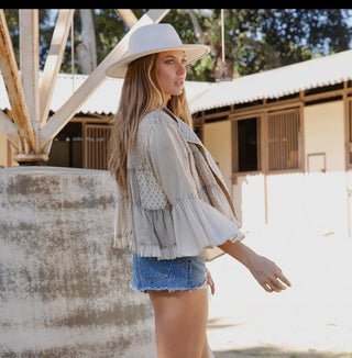 Heirloom Stitch Crop Kimono - Shop Rust & Ruffles