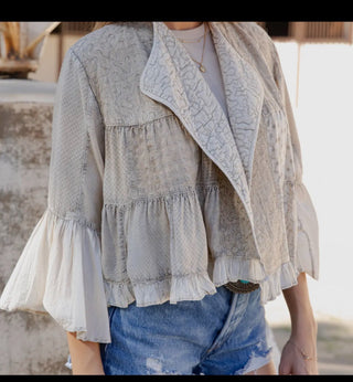 Heirloom Stitch Crop Kimono - Shop Rust & Ruffles