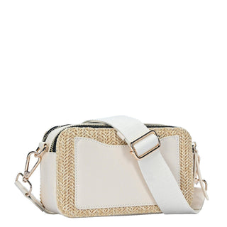Helena Straw Crossbody Purse in White - Shop Rust & Ruffles