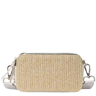 Helena Straw Crossbody Purse in White - Shop Rust & Ruffles