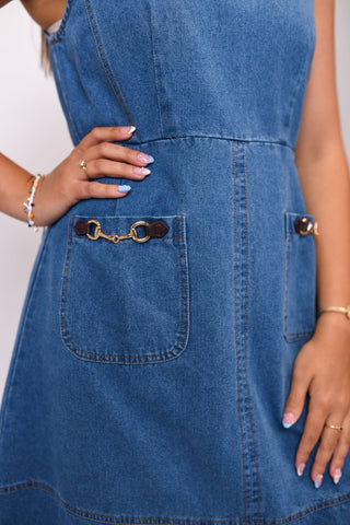 Hit The Town Denim Midi - Shop Rust & Ruffles