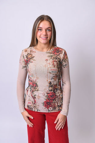 Holiday Heirloom Mesh Top - Shop Rust & Ruffles