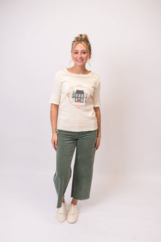 Home Sweet Home Embroidered Top - Shop Rust & Ruffles