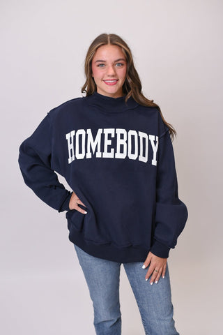 Homebody Reversible Mock Neck Sweatshirt - Shop Rust & Ruffles