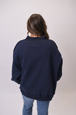 Homebody Reversible Mock Neck Sweatshirt - Shop Rust & Ruffles