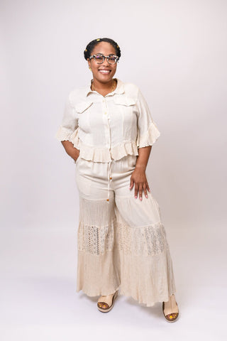 Homestead Lace Tiered Pants - Shop Rust & Ruffles