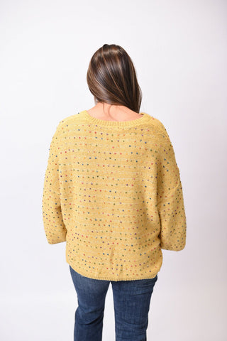 Honey Glow Sparkle Sweater in Mustard - Shop Rust & Ruffles