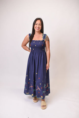 Island Stitch Midi Sundress - Shop Rust & Ruffles