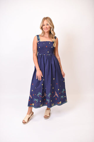 Island Stitch Midi Sundress - Shop Rust & Ruffles