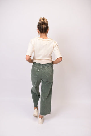 Juniper Studded Corduroy Pants - Shop Rust & Ruffles
