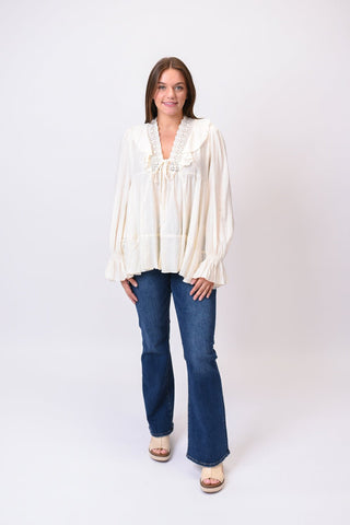 Lace Ballad Tunic in Cream - Shop Rust & Ruffles
