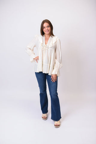 Lace Ballad Tunic in Cream - Shop Rust & Ruffles