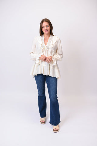 Lace Ballad Tunic in Cream - Shop Rust & Ruffles