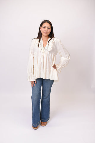 Lace Ballad Tunic in Cream - Shop Rust & Ruffles