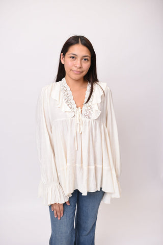 Lace Ballad Tunic in Cream - Shop Rust & Ruffles