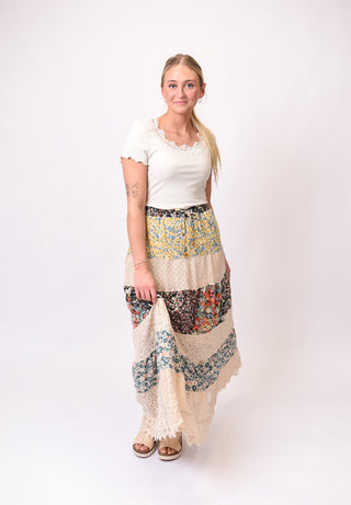Lace Darling Top in Oatmeal - Shop Rust & Ruffles