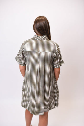 Last Light Mini Dress in Olive - Shop Rust & Ruffles