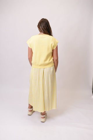 Layer Up Midi Dress in Lemon - Shop Rust & Ruffles