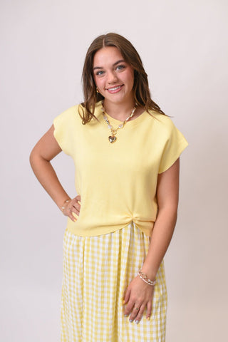 Layer Up Midi Dress in Lemon - Shop Rust & Ruffles
