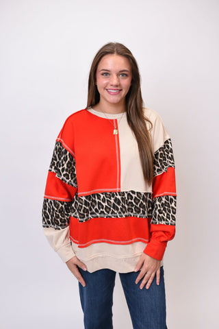 Leopard Lover Oversized Sweatshirt - Shop Rust & Ruffles
