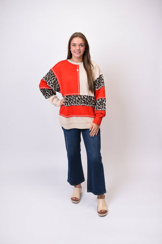 Leopard Lover Oversized Sweatshirt - Shop Rust & Ruffles